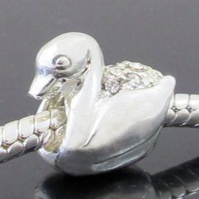 Silver Goose Bead