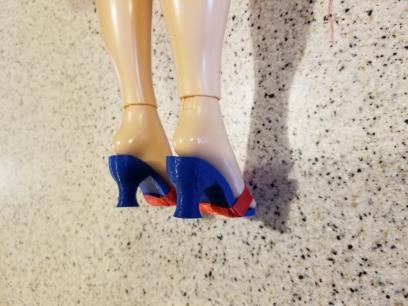 24 Rainbow High Doll 3D Printed Shoe Sole with Ribbon Under Side