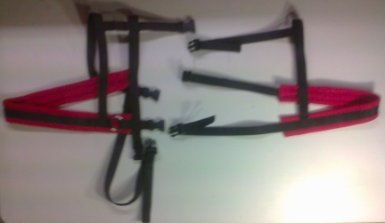Black/Red Goat Wagon Harness Scooter